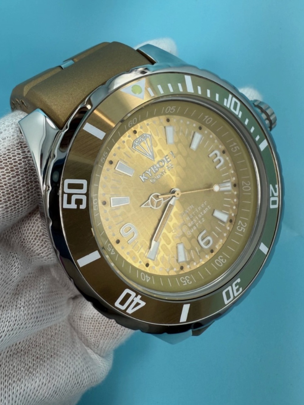 New KYBOE! Giant Mariner 55mm 2013 Golden 10 ATM Quartz Watch Unisex